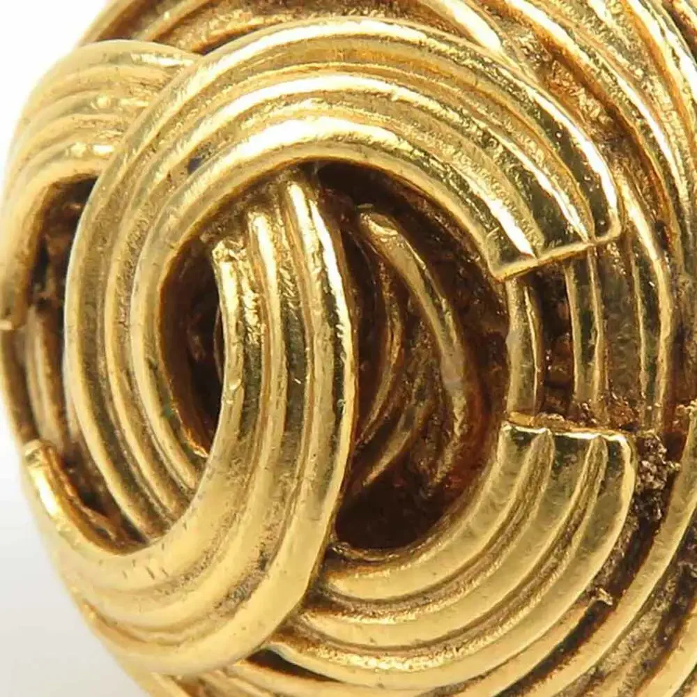 Chanel Cc Logo Clip-On Earrings Gold- #256687C56B